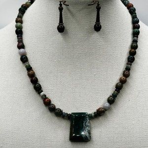 Necklace and earrings